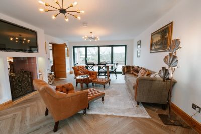 The open-plan living space at Langtoft Stud