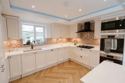 The modern kitchen at Langtoft Stud